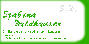 szabina waldhauser business card